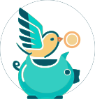 Bird piggybank
